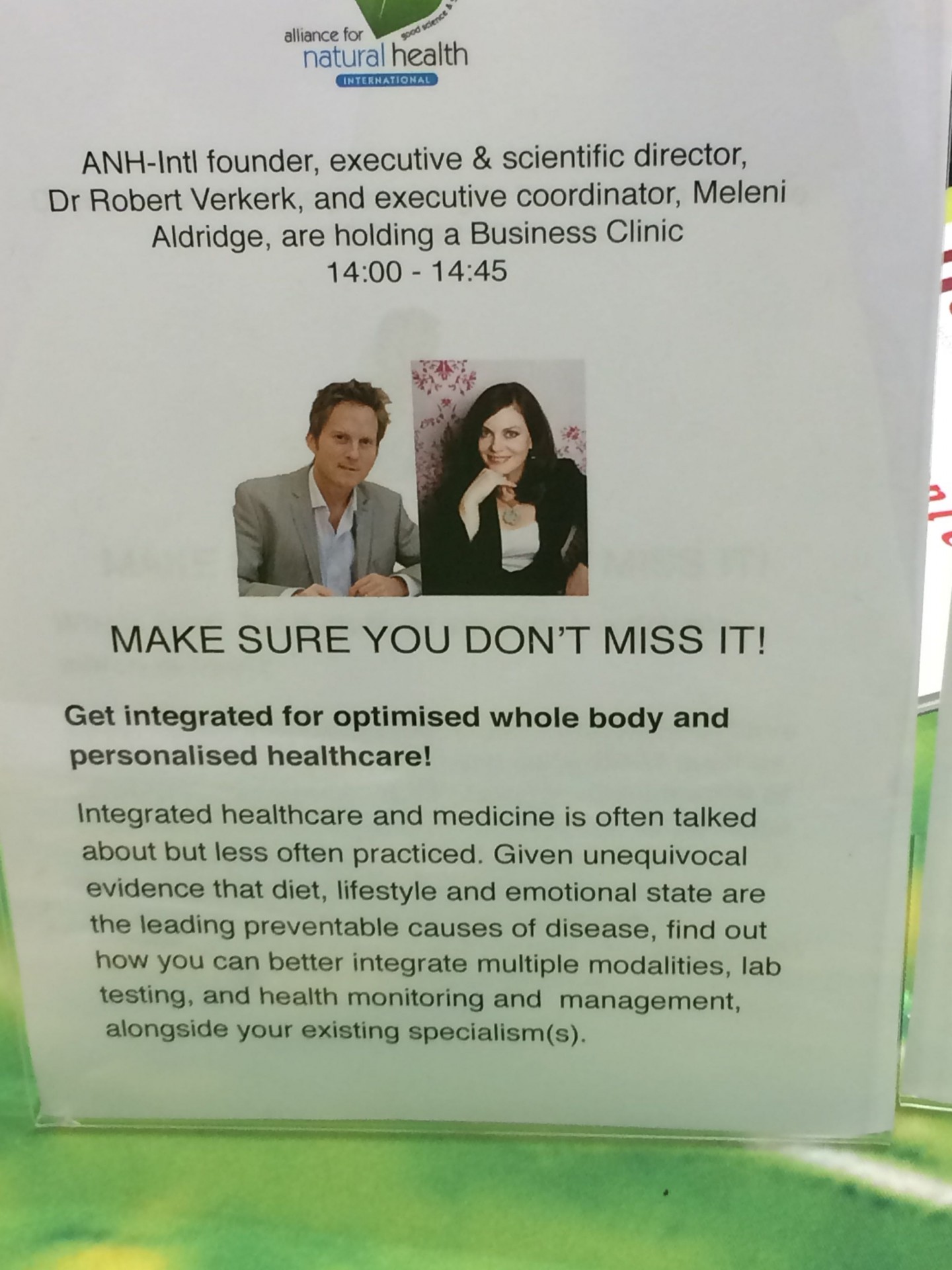 Business Clinic flyer